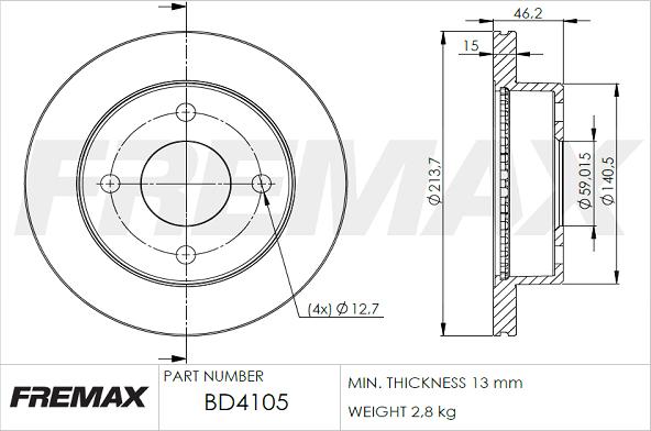 FREMAX BD-4105 - Disque de frein cwaw.fr