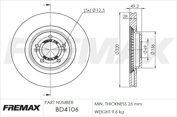 FREMAX BD-4106 - Disque de frein cwaw.fr