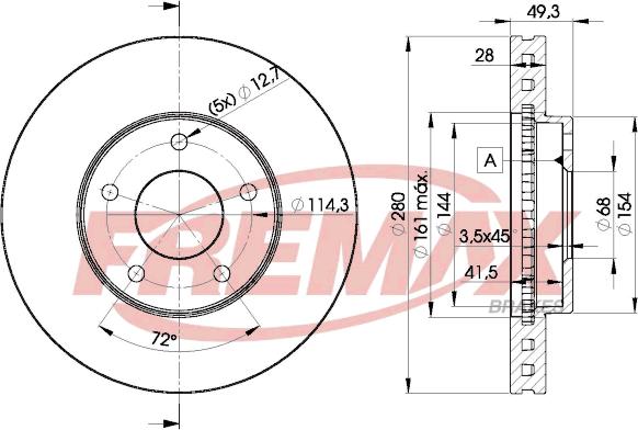 FREMAX BD-4107 - Disque de frein cwaw.fr