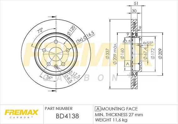 FREMAX BD-4138 - Disque de frein cwaw.fr