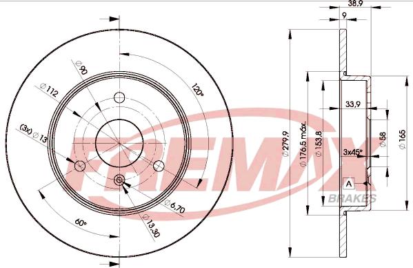 FREMAX BD-4341 - Disque de frein cwaw.fr