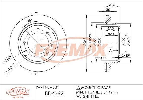 FREMAX BD-4362 - Disque de frein cwaw.fr