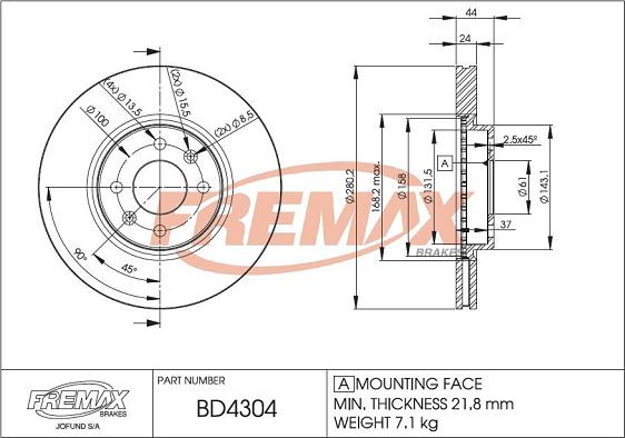 FREMAX BD-4304 - Disque de frein cwaw.fr