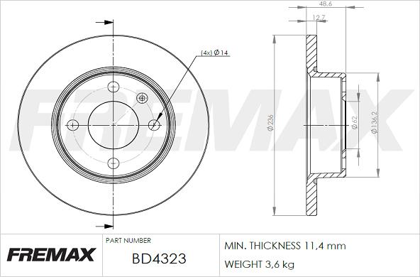 FREMAX BD-4323 - Disque de frein cwaw.fr