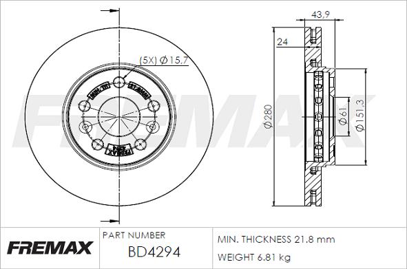 FREMAX BD-4294 - Disque de frein cwaw.fr