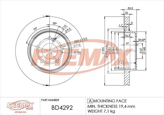 FREMAX BD-4292 - Disque de frein cwaw.fr