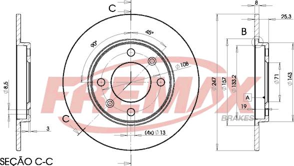 FREMAX BD-4247 - Disque de frein cwaw.fr