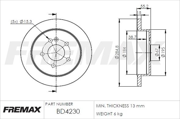 FREMAX BD-4230 - Disque de frein cwaw.fr