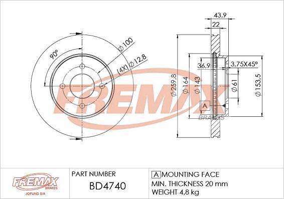 FREMAX BD-4740 - Disque de frein cwaw.fr