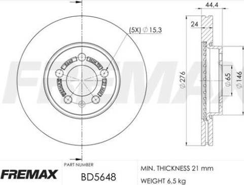 FREMAX BD-5648 - Disque de frein cwaw.fr