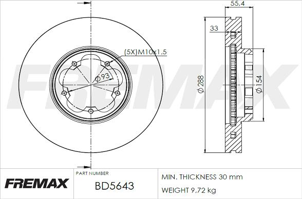 FREMAX BD-5643 - Disque de frein cwaw.fr