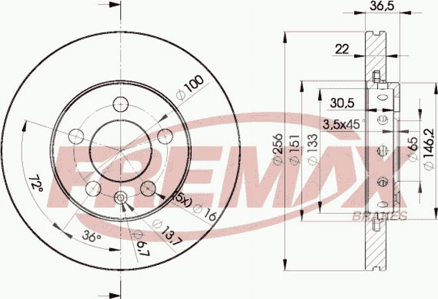 FREMAX BD-5602E - Disque de frein cwaw.fr