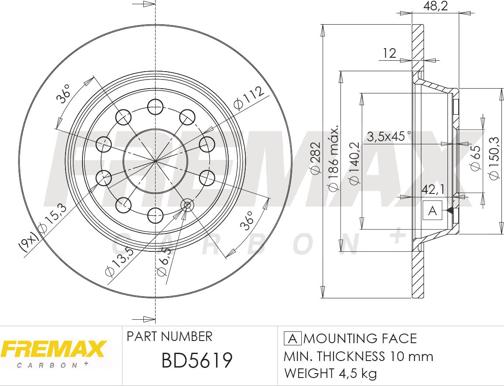 FREMAX BD-5619 - Disque de frein cwaw.fr