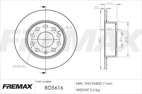 FREMAX BD-5616 - Disque de frein cwaw.fr