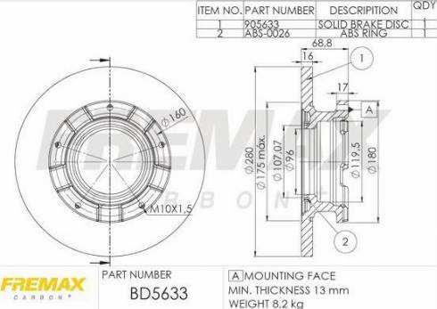 FREMAX BD-5633-KT - Disque de frein cwaw.fr