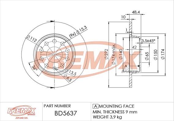 FREMAX BD-5637 - Disque de frein cwaw.fr