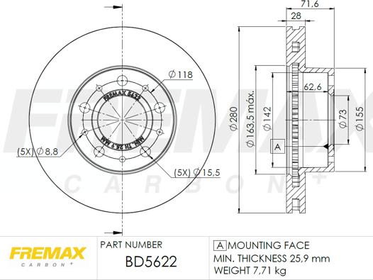 FREMAX BD-5622 - Disque de frein cwaw.fr