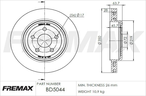 FREMAX BD-5044 - Disque de frein cwaw.fr