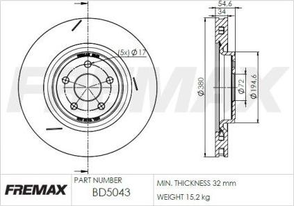 FREMAX BD-5043 - Disque de frein cwaw.fr