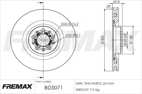 FREMAX BD-5071 - Disque de frein cwaw.fr