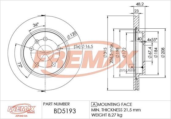 FREMAX BD-5193 - Disque de frein cwaw.fr