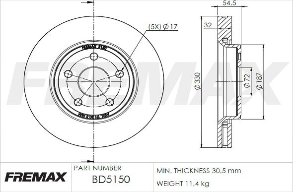 FREMAX BD-5150 - Disque de frein cwaw.fr