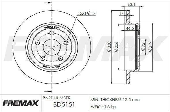 FREMAX BD-5151 - Disque de frein cwaw.fr