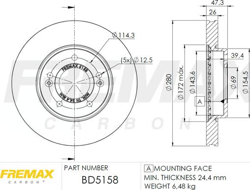 FREMAX BD-5158 - Disque de frein cwaw.fr