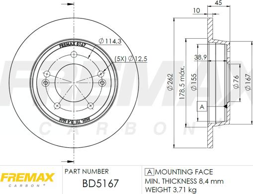 FREMAX BD-5167 - Disque de frein cwaw.fr