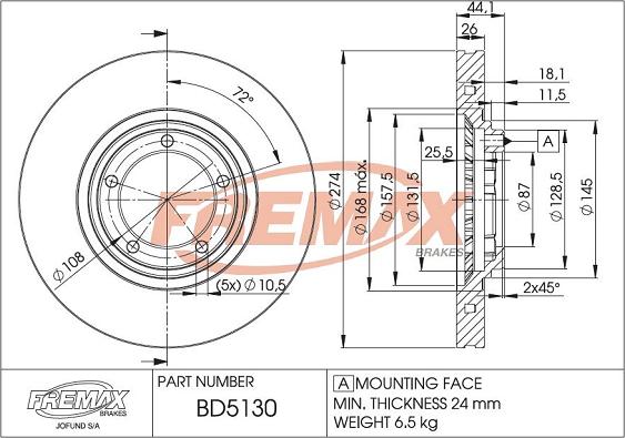 FREMAX BD-5130 - Disque de frein cwaw.fr