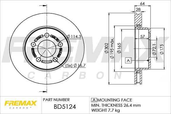 FREMAX BD-5124 - Disque de frein cwaw.fr