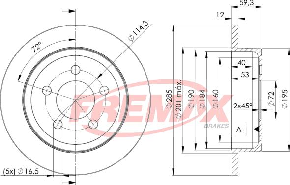 FREMAX BD-5122 - Disque de frein cwaw.fr