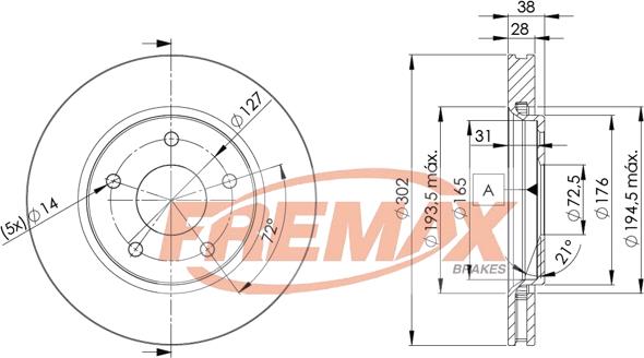 FREMAX BD-5170 - Disque de frein cwaw.fr