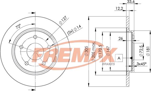 FREMAX BD-5173 - Disque de frein cwaw.fr