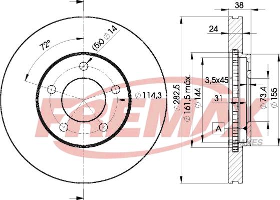 FREMAX BD-5346 - Disque de frein cwaw.fr