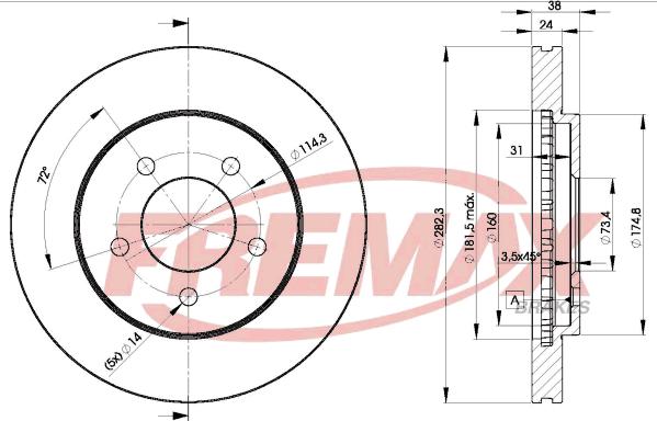 FREMAX BD-5347 - Disque de frein cwaw.fr