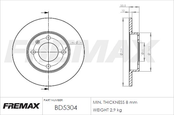 FREMAX BD-5304 - Disque de frein cwaw.fr