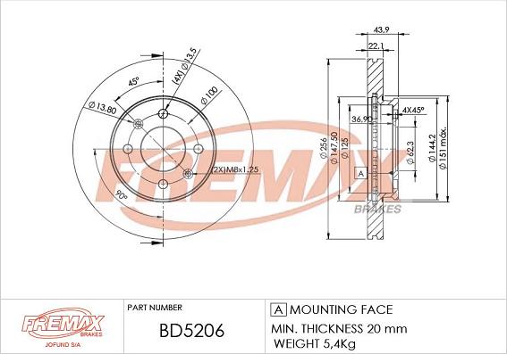 FREMAX BD-5206 - Disque de frein cwaw.fr