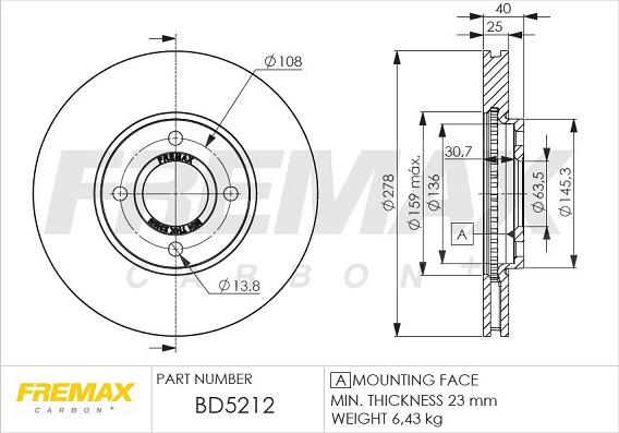 FREMAX BD-5212 - Disque de frein cwaw.fr