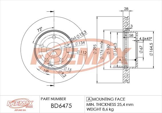 FREMAX BD-6475 - Disque de frein cwaw.fr