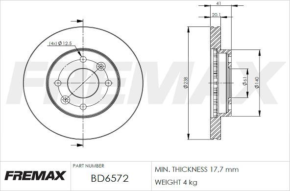 FREMAX BD-6572 - Disque de frein cwaw.fr