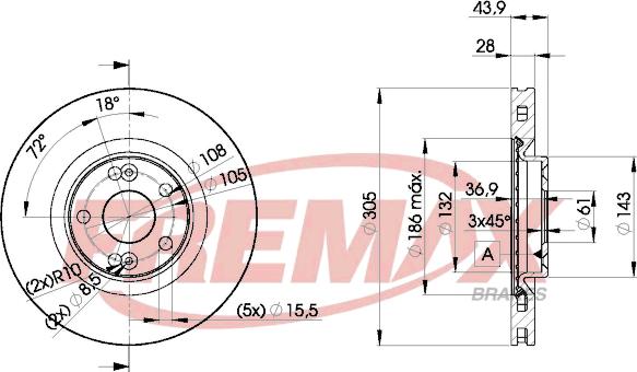 FREMAX BD-6673 - Disque de frein cwaw.fr