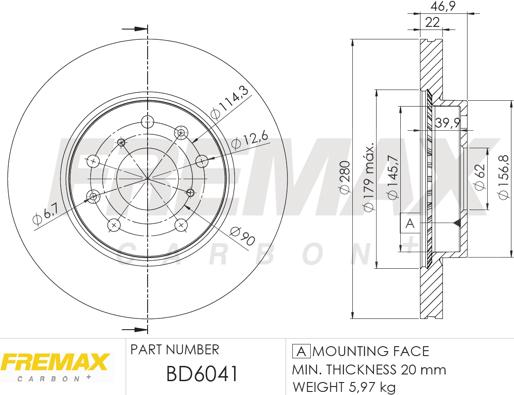 FREMAX BD-6041 - Disque de frein cwaw.fr