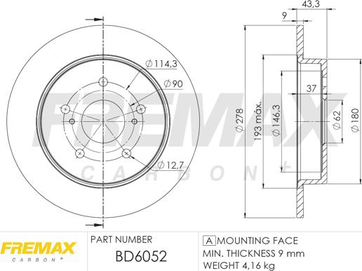 FREMAX BD-6052 - Disque de frein cwaw.fr