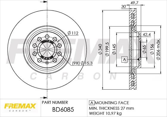 FREMAX BD-6085 - Disque de frein cwaw.fr