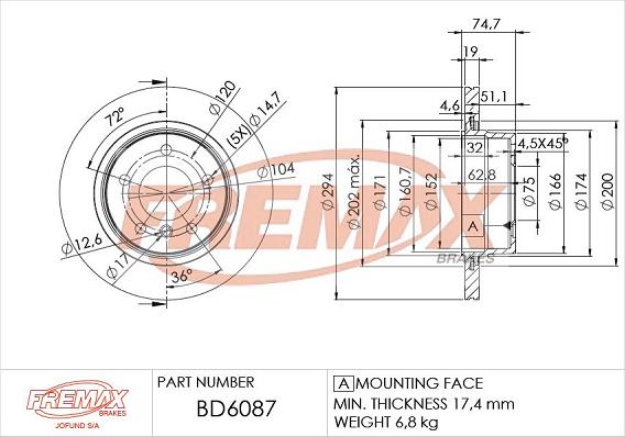 FREMAX BD-6087 - Disque de frein cwaw.fr