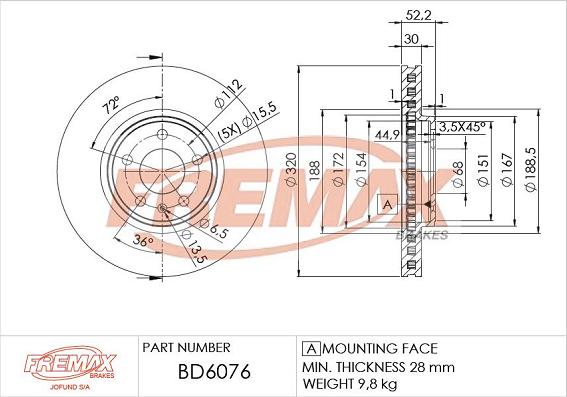 FREMAX BD-6076 - Disque de frein cwaw.fr