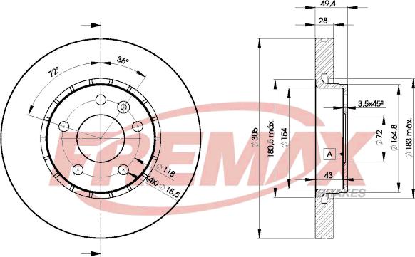 FREMAX BD-6845 - Disque de frein cwaw.fr