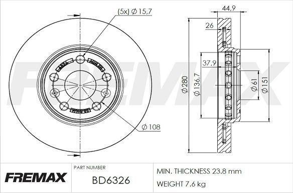 FREMAX BD-6326 - Disque de frein cwaw.fr