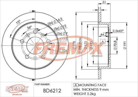 FREMAX BD-6212 - Disque de frein cwaw.fr